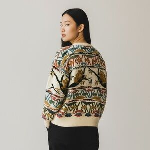 VTG Geccú Australia 3D Knit Cardigan Sweater Koala Bear Wool Women's L RARE FIND